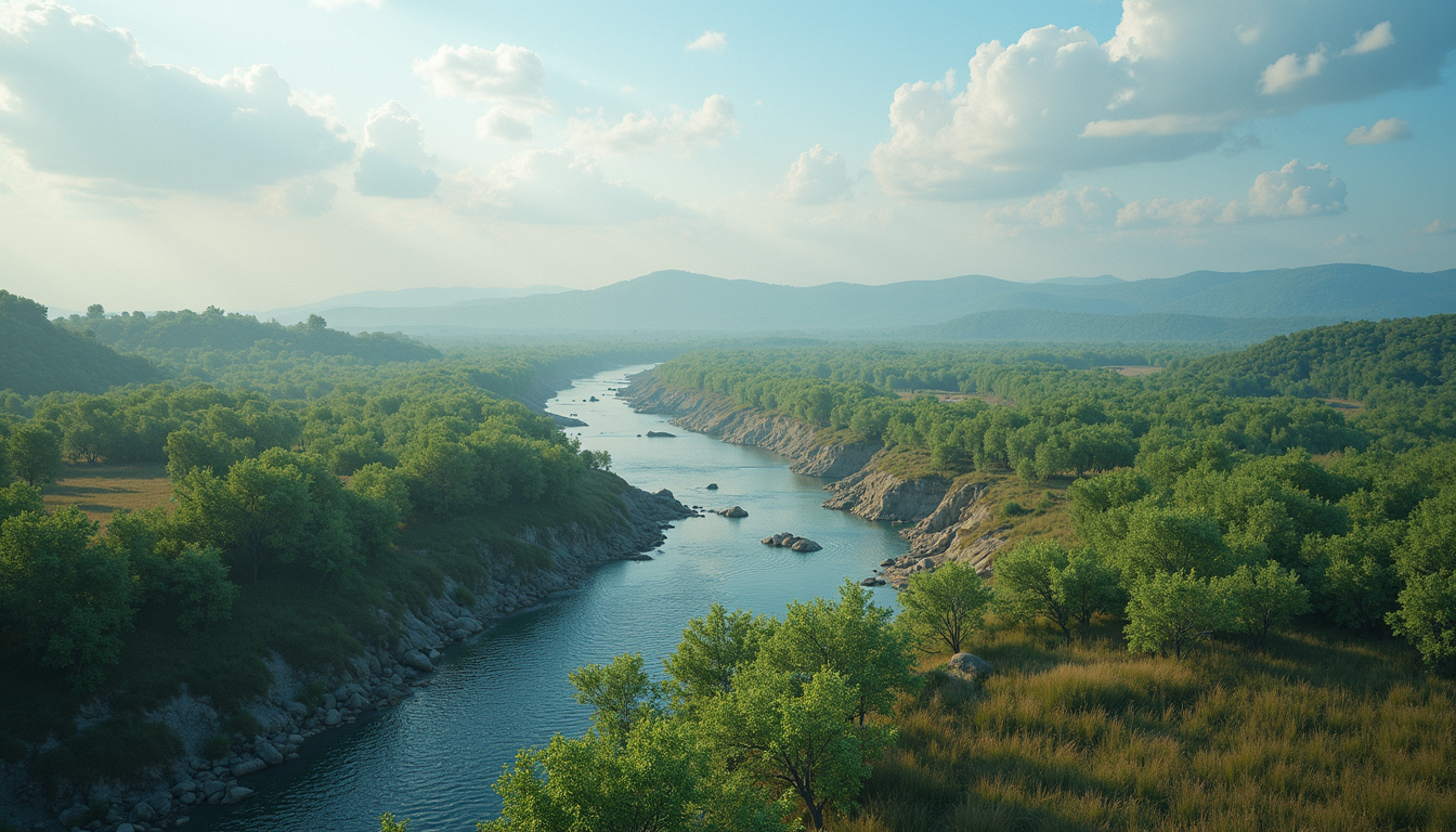 Peisaj idilic cu Insula Nada Apelor în Delta Dunării, cu vegetație luxuriantă și ape cristaline